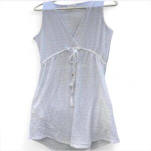 Chic White Ibiza Sleeveless Wrap Tank Top